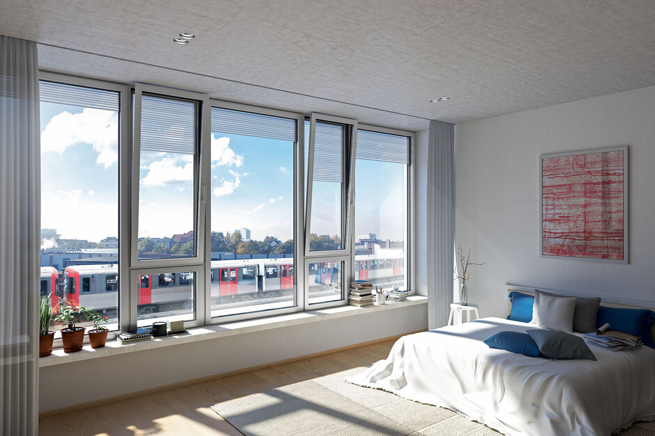 Fenster aus Aluminium mit hohem Schallschutz